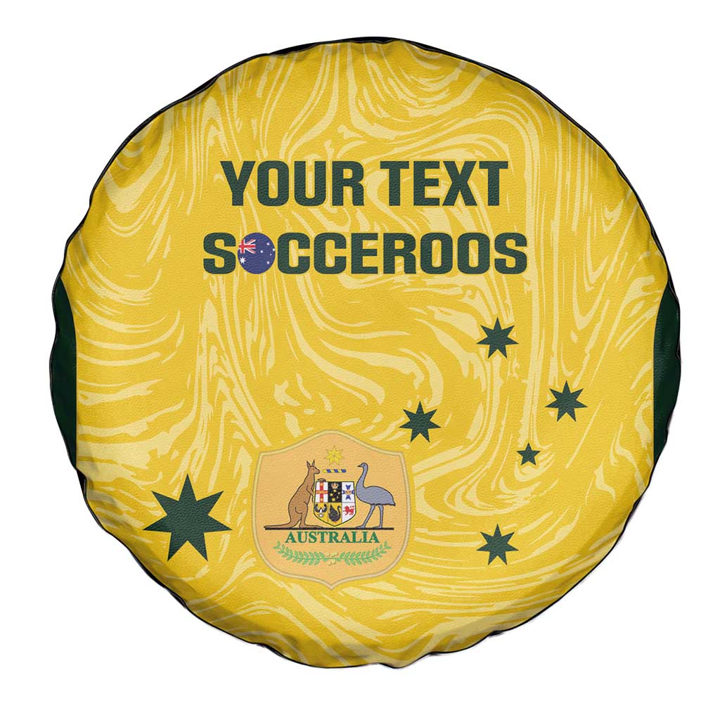 Custom Australia Socceroos Spare Tire Cover Go Aussie Marble Pattern Sporty Style