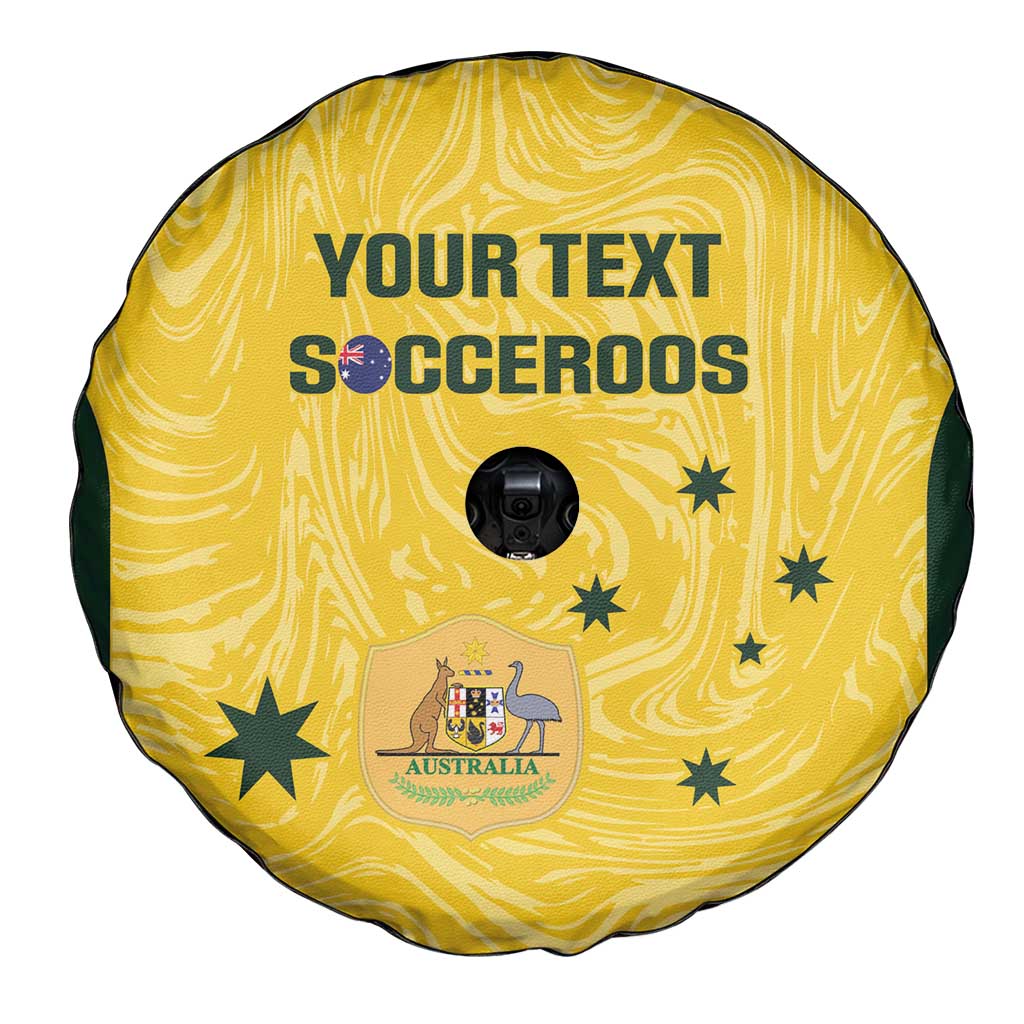 Custom Australia Socceroos Spare Tire Cover Go Aussie Marble Pattern Sporty Style