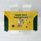 Custom Australia Socceroos Tablecloth Go Aussie Marble Pattern Sporty Style