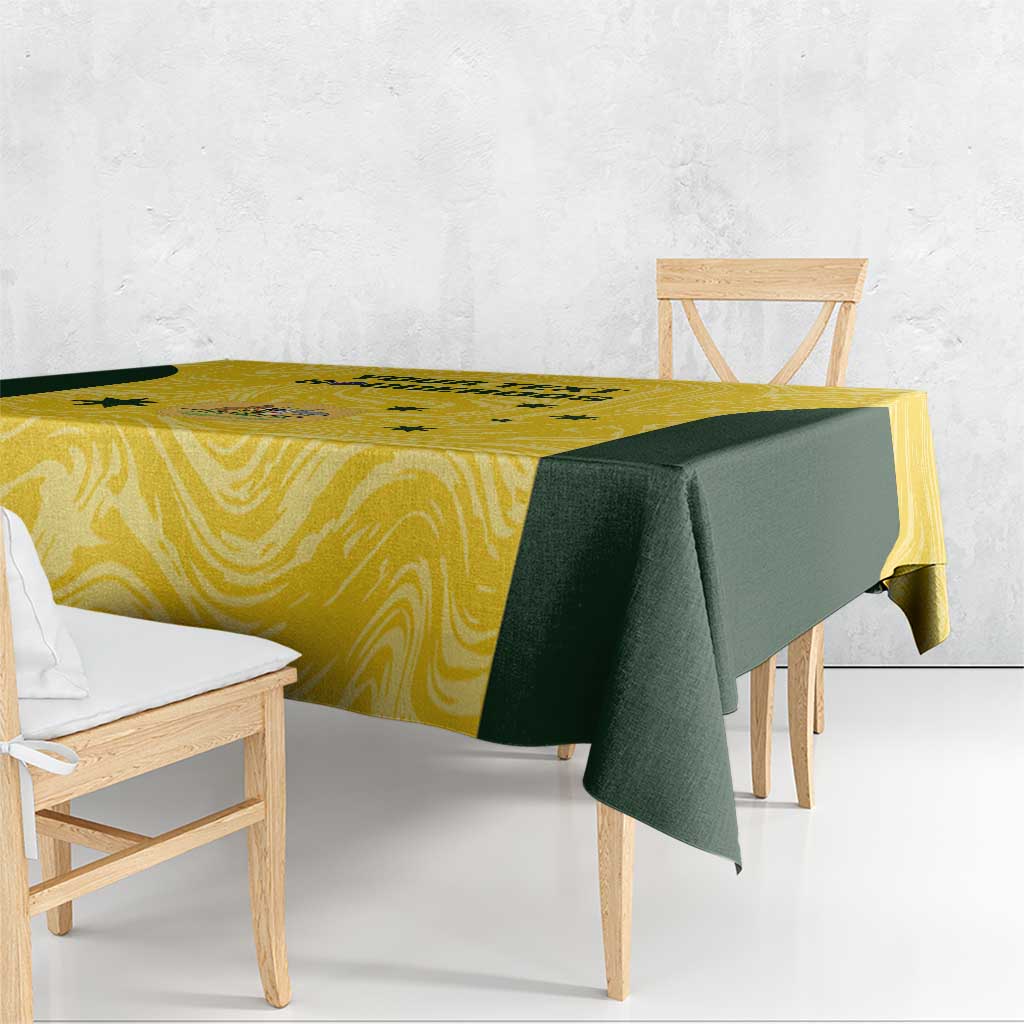 Custom Australia Socceroos Tablecloth Go Aussie Marble Pattern Sporty Style
