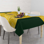 Custom Australia Socceroos Tablecloth Go Aussie Marble Pattern Sporty Style