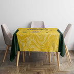Custom Australia Socceroos Tablecloth Go Aussie Marble Pattern Sporty Style