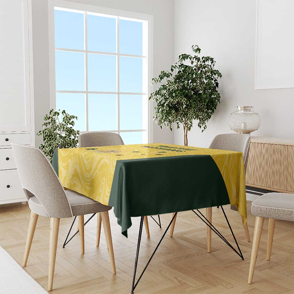 Custom Australia Socceroos Tablecloth Go Aussie Marble Pattern Sporty Style