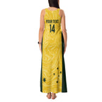 Custom Australia Socceroos Tank Maxi Dress Go Aussie Marble Pattern Sporty Style