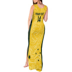 Custom Australia Socceroos Tank Maxi Dress Go Aussie Marble Pattern Sporty Style