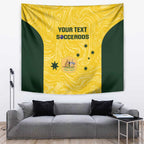Custom Australia Socceroos Tapestry Go Aussie Marble Pattern Sporty Style
