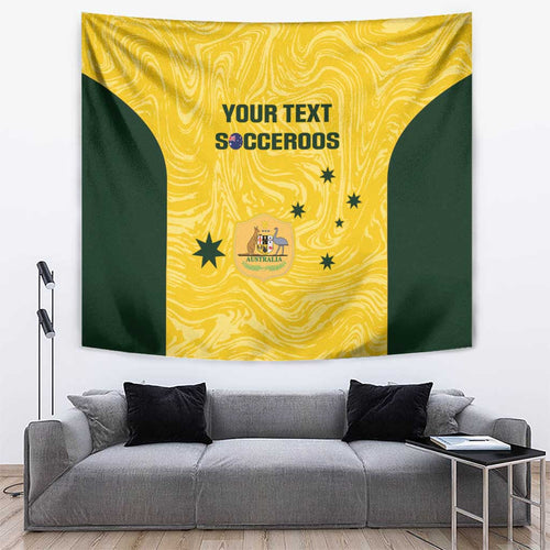 Custom Australia Socceroos Tapestry Go Aussie Marble Pattern Sporty Style
