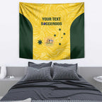 Custom Australia Socceroos Tapestry Go Aussie Marble Pattern Sporty Style