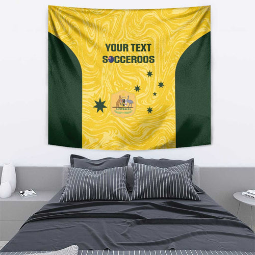 Custom Australia Socceroos Tapestry Go Aussie Marble Pattern Sporty Style