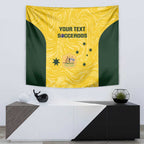 Custom Australia Socceroos Tapestry Go Aussie Marble Pattern Sporty Style