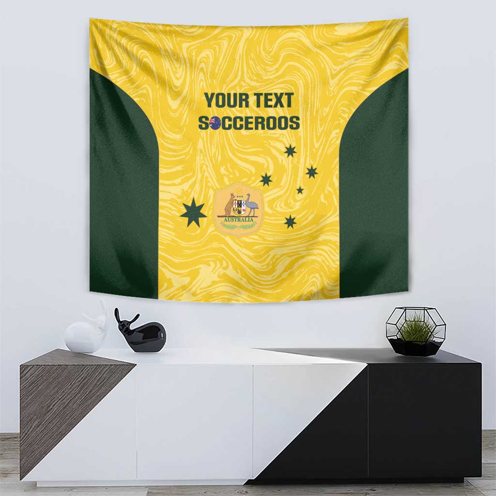 Custom Australia Socceroos Tapestry Go Aussie Marble Pattern Sporty Style