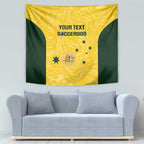Custom Australia Socceroos Tapestry Go Aussie Marble Pattern Sporty Style
