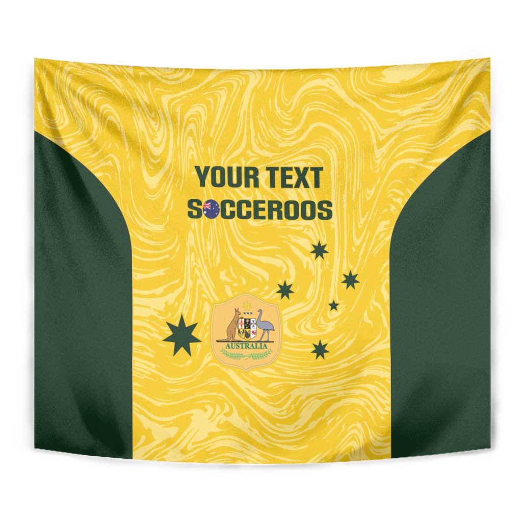 Custom Australia Socceroos Tapestry Go Aussie Marble Pattern Sporty Style