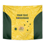 Custom Australia Socceroos Tapestry Go Aussie Marble Pattern Sporty Style