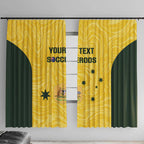 Custom Australia Socceroos Window Curtain Go Aussie Marble Pattern Sporty Style