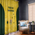 Custom Australia Socceroos Window Curtain Go Aussie Marble Pattern Sporty Style