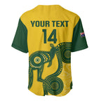 Custom Australia Soccer Baseball Jersey Go Socceroos Kangaroo With Indigenous Art