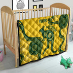 Custom Australia Soccer Quilt Go Socceroos Kangaroo With Indigenous Art