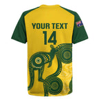 Custom Australia Soccer Rugby Jersey Go Socceroos Kangaroo With Indigenous Art