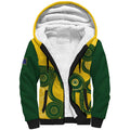 Custom Australia Soccer Sherpa Hoodie Go Socceroos Kangaroo With Indigenous Art