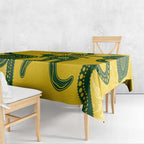 Custom Australia Soccer Tablecloth Go Socceroos Kangaroo With Indigenous Art
