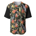 Australia Black Cockatoo And Banksia Flowers Baseball Jersey