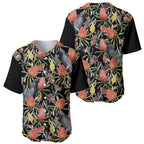 Australia Black Cockatoo And Banksia Flowers Baseball Jersey
