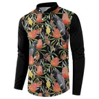 Australia Black Cockatoo And Banksia Flowers Button Sweatshirt