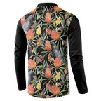 Australia Black Cockatoo And Banksia Flowers Button Sweatshirt