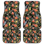 Australia Black Cockatoo And Banksia Flowers Car Mats