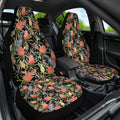 Australia Black Cockatoo And Banksia Flowers Car Seat Cover