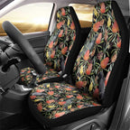 Australia Black Cockatoo And Banksia Flowers Car Seat Cover