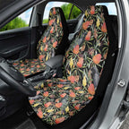 Australia Black Cockatoo And Banksia Flowers Car Seat Cover