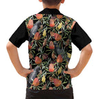 Australia Black Cockatoo And Banksia Flowers Family Matching Long Sleeve Bodycon Dress and Hawaiian Shirt