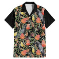Australia Black Cockatoo And Banksia Flowers Family Matching Mermaid Dress and Hawaiian Shirt
