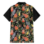 Australia Black Cockatoo And Banksia Flowers Family Matching Mermaid Dress and Hawaiian Shirt