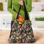 Australia Black Cockatoo And Banksia Flowers Grocery Bag
