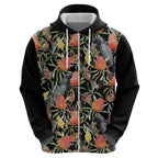 Australia Black Cockatoo And Banksia Flowers Hoodie