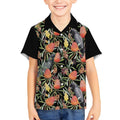 Australia Black Cockatoo And Banksia Flowers Kid Hawaiian Shirt