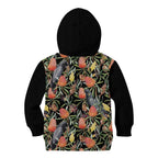 Australia Black Cockatoo And Banksia Flowers Kid Hoodie