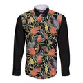 Australia Black Cockatoo And Banksia Flowers Long Sleeve Button Shirt