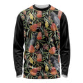 Australia Black Cockatoo And Banksia Flowers Long Sleeve Shirt