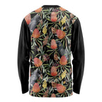 Australia Black Cockatoo And Banksia Flowers Long Sleeve Shirt