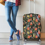 Australia Black Cockatoo And Banksia Flowers Luggage Cover