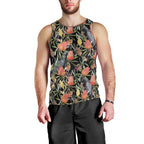 Australia Black Cockatoo And Banksia Flowers Men Tank Top