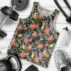 Australia Black Cockatoo And Banksia Flowers Men Tank Top
