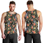 Australia Black Cockatoo And Banksia Flowers Men Tank Top
