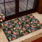 Australia Black Cockatoo And Banksia Flowers Rubber Doormat