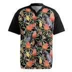 Australia Black Cockatoo And Banksia Flowers Rugby Jersey