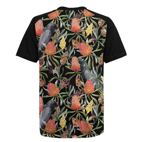 Australia Black Cockatoo And Banksia Flowers Rugby Jersey
